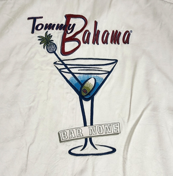 Tommy Bahama Martini Embroidered Cocktail Button Down Shirt. - Picture 7 of 7